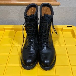 Leather Dress Boots, Black, Very Good Condition, Size 9.5W